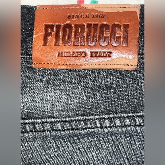 Fiorucci Jeans Mens Black Slim Fit Whiskering Straight Leg Button Fly👖NWT 29 - Picture 11 of 12